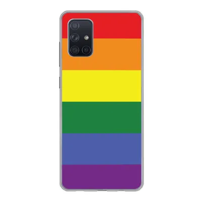 Produktbild von MuchoWow® Handyhülle Schutzhülle Hülle für Samsung Galaxy A51 Regenbogen - Stolz - Regenbogenfahne Silikon Softcase Handy Hülle - Schutzabdeckung