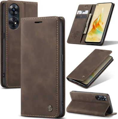 Immagine prodotto di Custodia Oppo Reno8 T, Custodia in Finto cuoio retrò con funzione di stand Cover protettiva per Oppo Reno8 T rame