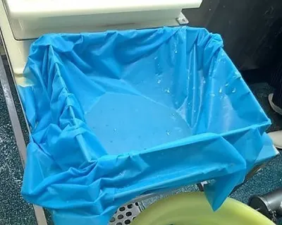 Produktbild von Käsetuch 104x107cm Blau – 1 Stück, Seihtuch, Quarktuch, Durchseihtuch, Passiertuch