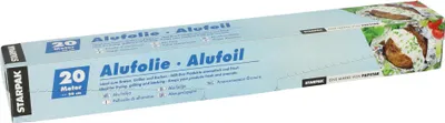 Produktbild von Papstar Alufolie 20 m x 30 cm in Faltschachtel, 24 x 1 Rolle
