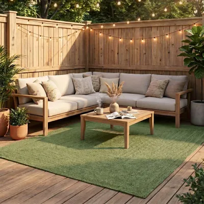 Image de Volero - Tapis d'intérieur et d'extérieur - Bali Vert - 200x290 cm