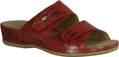 Produktbild von Vital Vitalette M 0612M Pantolette, Damen, bequem, Rot, Leder, Wechselfußbett - Damenschuhe Pantolette / Zehentrenner, Rot, leder (chi)