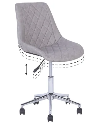 Produktbild von BELIANI Bürostuhl Grau aus Kunstleder drehbar Bürostuhl Elegant Modern