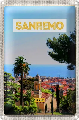 Produktbild von Blechschild Reise 20x30cm Sanremo Italien Reise Sonne Sommer