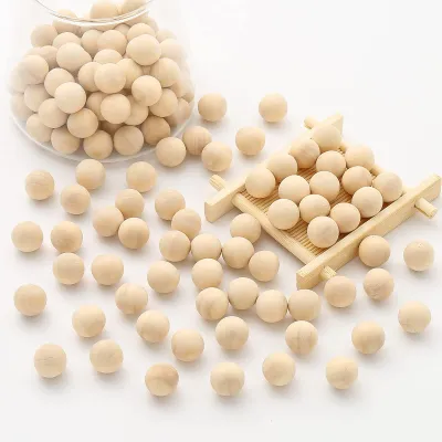 Holzkugeln 14 mm, 160 Stück, Bastelkugeln für DIY-Schmuck