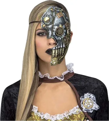 Zdjęcie produktu dla Maska Mama Steampunk Media Złoty Złoty Jeden Rozmiar