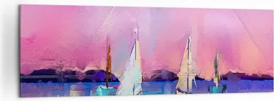 Produktbild von Bild auf Leinwand - Leinwandbild - Segelboot See - 160x50cm - Wand Bild - Wanddeko - Wandbilder - Leinwanddruck - Bilder - Kunstdruck - Wanddekoration - Leinwand bilder - Wandkunst - AB160x50-4099