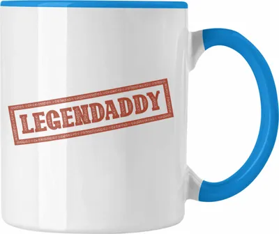 Produktbild von Trendation - Papa Tasse Geschenk Legendaddy Geschenkidee Vatertag Lustig (Blau)
