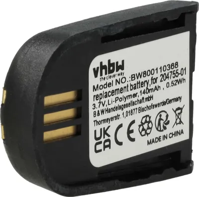 Produktbild von vhbw Akku kompatibel mit Plantronics Savi WH500A Wireless Headset Kopfhörer (140 mAh, 3,7 V, Li-Polymer)