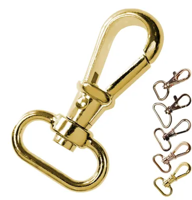 1 Bolzen-Karabiner Karabinerhaken gold 25x60 mm
