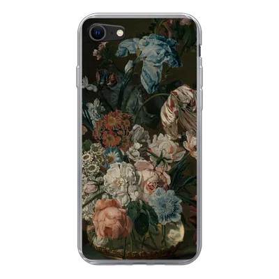 Produktbild von MuchoWow® Handyhülle Schutzhülle Hülle für iPhone 8 Stilleben mit Blumen - Gemälde von Cornelia van der Mijn Silikon Softcase Handy Hülle - Schutzhaube