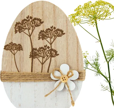 Produktbild von Ostern Dekoration Osterei 14 cm Tischdekoration Holz