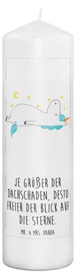 Produktbild von Mr. & Mrs. Panda Kerze Einhorn Sternenhimmel 29 x 8 cm XL - Weiß - Geschenk, Unicorn, Sterne, Stumpenkerze, Erinnerungslicht, Wachskerze, Verrückt, Erinnerungskerze
