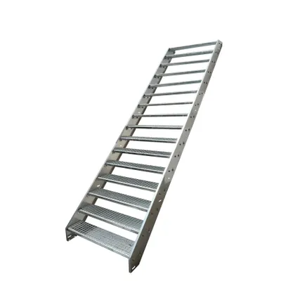 Obrázok produktu pre Oceľové schodisko Mriežkované schodisko 16 stupňov - pozinkované - (š x v x h) 140 x 304 x 310 cm