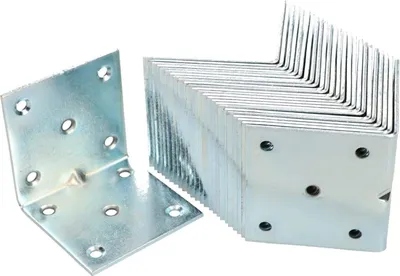 Produktbild von KOTARBAU® 50er Set Winkelverbinder 60 x 60 x 60 mm Sicke Stahl Bauwinkel Montagelöcher Möbelwinkel Verzinkt Schwerlast Holzverbinder Montagewinkel Stuhlwinkel