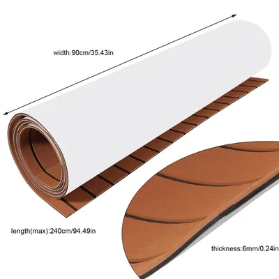 Produktbild von EVA Teak Bodenmatte, rutschfest, selbstklebend 240x90cm, 240x90cm/li/ul/div