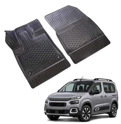 Image de Tapis De Sol en Caoutchouc 3D Compatible avec Citroen Berlingo Depuis 2019 2pcs