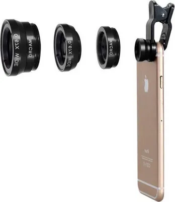 Produktbild von CHPN - Fischaugenobjektiv für Smartphone - 3-in-1 - Universal - Objektivclip - Fischauge - Weitwinkel und Makro - Für jedes Smartphone geeignet - Vorsatzobjektiv für Telefon