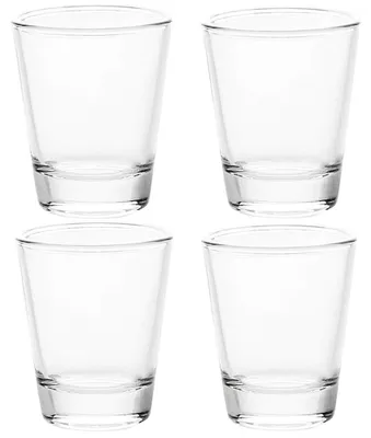Shotgläser 42,5 g, 4er-Set, schwerer Boden, klar, für Whisky & Co.