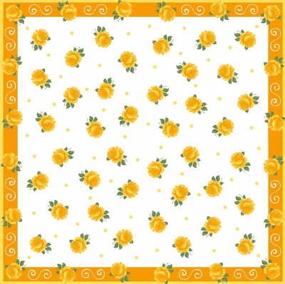 Produktbild von Sovie HOME Tischdecke Rosita in Gelb aus Linclass® Airlaid 80 x 80 cm, 1 Stück - Floral gelbe Rosen