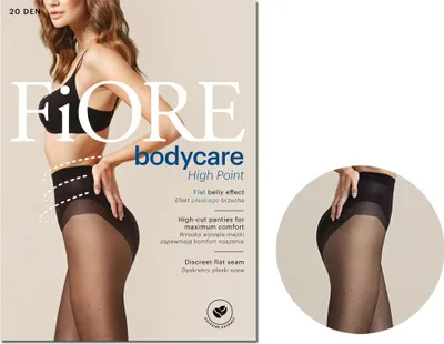 Produktbild von Schwarze Bikini-Strumpfhose mit Pünktchen aus Fioreerbsen 2 Black