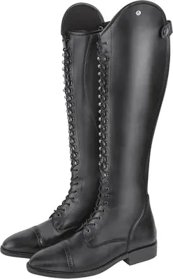 Immagine prodotto di Stivali da equitazione Waldhausen Portland Polo con due paia di lacci scintillanti, colore:nero normale, misura:42