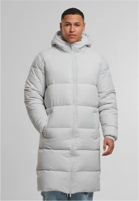 Image de Urban Classics Mantel Herren Mens Long Puffer Coat grau Basics 100% Polyester S