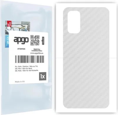 Produktbild von apgo Rückseite Schutzfolie für Realme 7 5G -  Hinten Schutzfolie Carbon Transparent (durchsichtig), Rückseite Folie schützt vor Kratzern und Fingerabdrücken