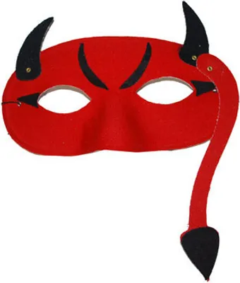 Immagine prodotto di Maschera occhi diavolo uomini rossi con sopracciglia