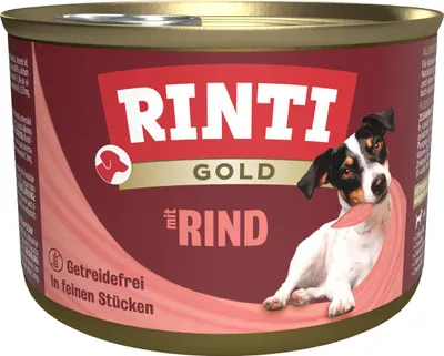 Produktbild von RINTI Gold Beef - Nassfutter für Hunde - 185g