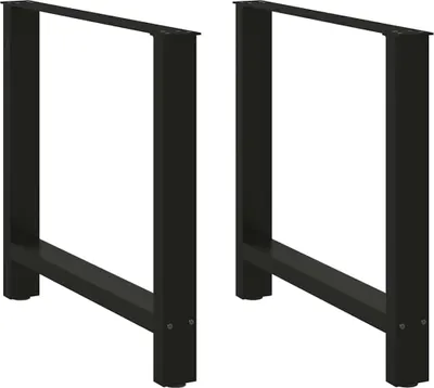 Obrázok produktu pre vidaXL Nohy jedálenského stola čierne 2 ks 70x(72-73) cm oceľ