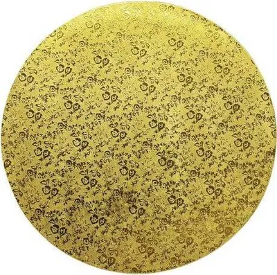 Obrázok produktu pre Pevná podložka zlatá 20cm guľatá hrúbka 1,2cm - Cakesicq