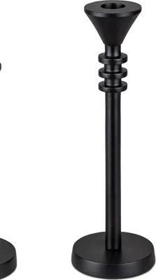 Produktbild von Stabkerzenhalter für Spitzkerze ALU BLACK rund H. 25cm schwarz Formano WA