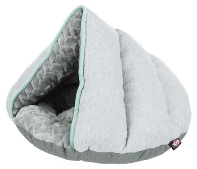 Produktbild von TRIXIE Junior Kuschelhöhle für Welpen - hellgrau/mint - 45 × 30 × 40 cm