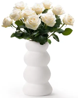 Produktbild von Keramische Vaas Beige für Trockenblumen Deko Wohnzimmer