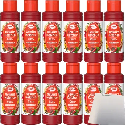 Produktbild von Hela Curry Gewürz Ketchup leicht scharf VPE (12x300ml Flasche) + usy Block
