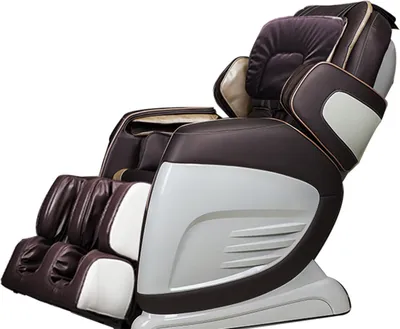 A studio shot of a massage chair against a white background.