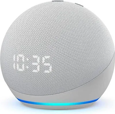 Produktbild von Amazon Echo Dot 4 weiß Assistant Speaker mit Uhr