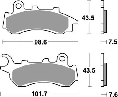 Produktbild von Scooterbelag SBS 233CT (Satz pro Scheibe) Carbon Tech
