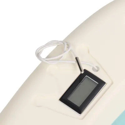 Immagine prodotto di Vaschetta da bagno pieghevole per neonati, misuratore di temperatura, foro di scarico, antiscivolo, L, verde