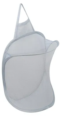 Imagen del producto de Cesta plegable para ropa sucia, ideal para colgar en la pared, que ahorra espacio. Perfecta para el baño. Color gris