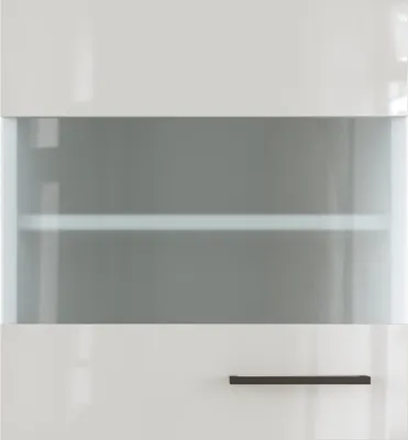 Obrázek produktu pro Kuchyňská skříňka horní se skleněnými dvířky Flex Well Lund 50 x 32 x 54,8 cm světle šedá lesk kouřově šedá matný