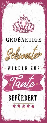 Produktbild von vianmo Holzschild 27x10 cm Großartige Schwester werden Tante Spruch Zitat