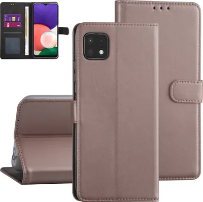 Produktbild von Samsung Galaxy A22 5G Book type case - Rose Gold - Card holder - Magnetic closure