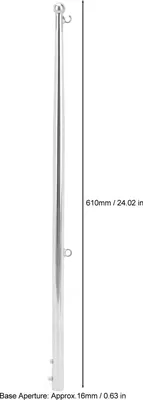 Zdjęcie produktu dla Maszt flagowy, 610 mm, stal nierdzewna, odporny na warunki atmosferyczne, nierdzewny, maszt flagowy dla jachtów