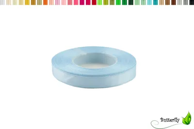 Produktbild von Satinband 12mm x 32m Rolle, Farbe:099 hell blau