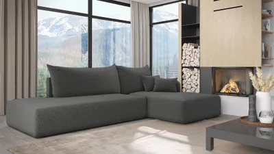 Produktbild von Großes Schlafsofa NAIROBI - Dunkelgrau