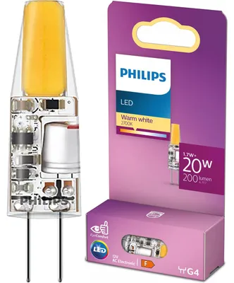 Zdjęcie produktu dla Philips Kapsułka 20 W kapsułka G4, 1,7 W, 20 W, G4, 200 lm, 15000 h, Ciepłe białe