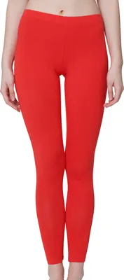 Produktbild von Celodoro Damen Leggings, stretchige Jersey Hose aus Baumwolle - Rot M