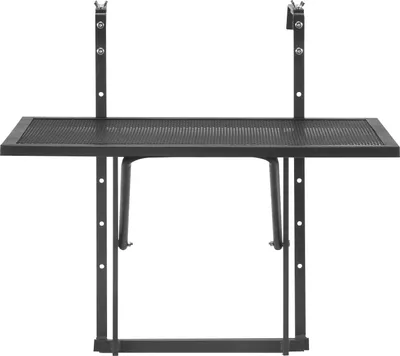 Produktbild von SucceBuy Balkon-Hängetisch, 19 x 24 Zoll Outdoor-Metallgeländertisch, verstellbar